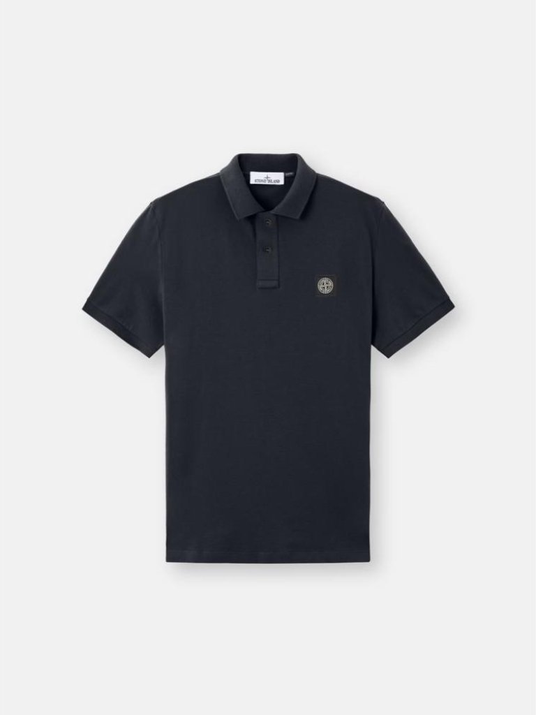 Stone Island Cotton Polo Shirt With Compass Logo Tag Size S Men
